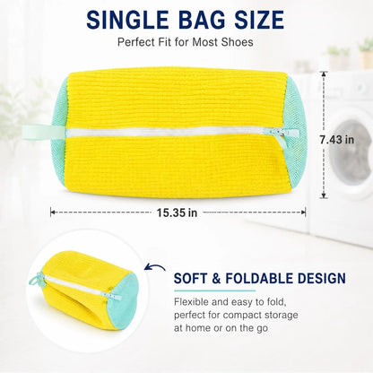 Shoe Washing Machine Bag, Laundry Bags for Washer & Dryer Deep Cleaning Machine for All Shoes Type Shoe Cleaning Bag with Zipper